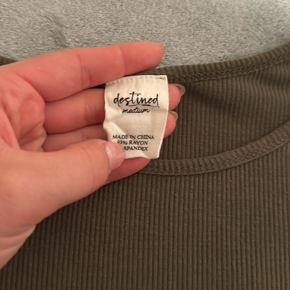 Lettuce Cut Ribbed Tee - Picture 3 of 3